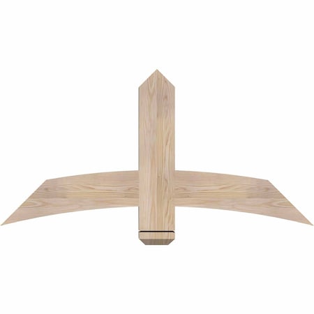 Ekena Millwork Bellingham Smooth Timber Gable Bracket, Douglas Fir, 48"W x 24"H x 3 1/2"D x 5 1/2"F, 12/12 Pitch GBW048X24X0406BEL00SDF